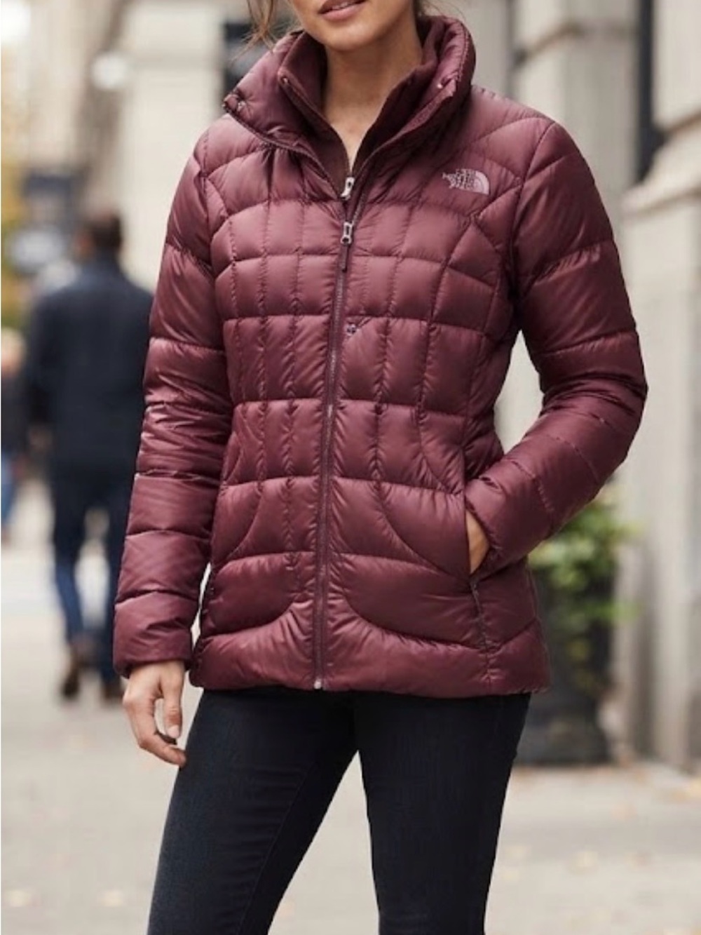 The North Face Women's Burgundy Quilted Puffer Jacket